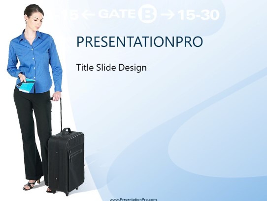 Traveller PowerPoint Template title slide design