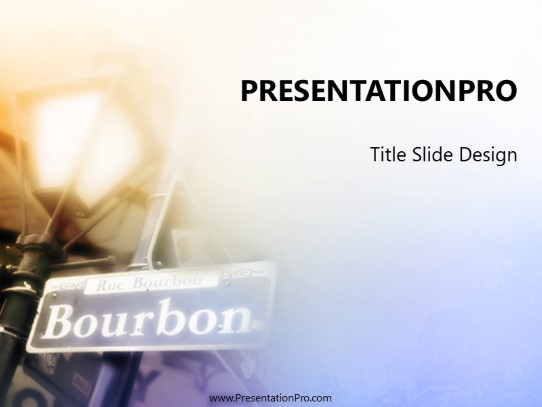 Bourbon Op PowerPoint Template title slide design