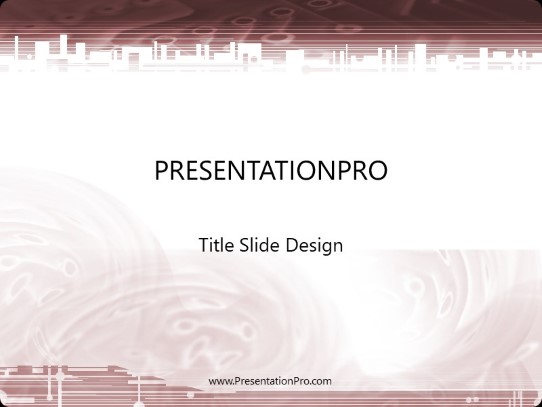 City Scape Red PowerPoint Template title slide design