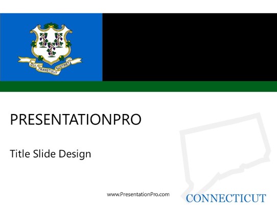 Connecticut PowerPoint Template title slide design