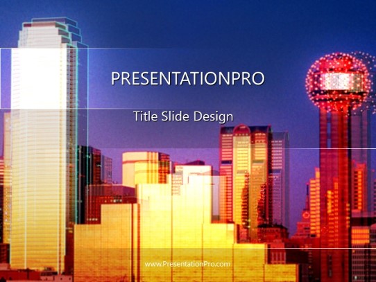 Dallas PowerPoint Template title slide design