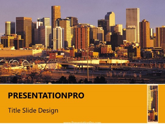Denver PowerPoint Template title slide design
