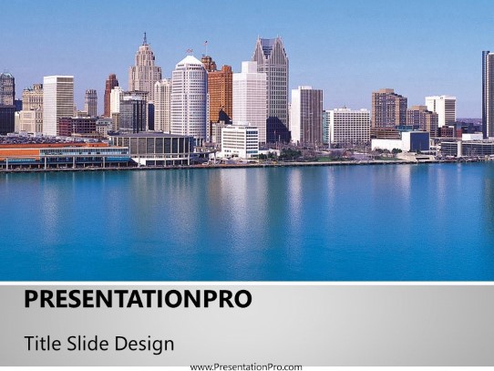 Detroit PowerPoint Template title slide design