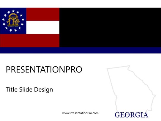 Georgia PowerPoint Template title slide design