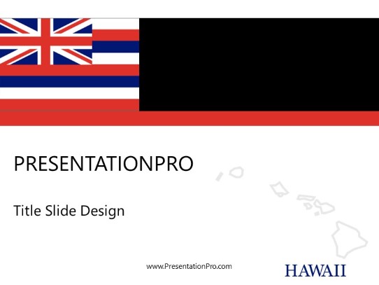 Hawaii PowerPoint Template title slide design