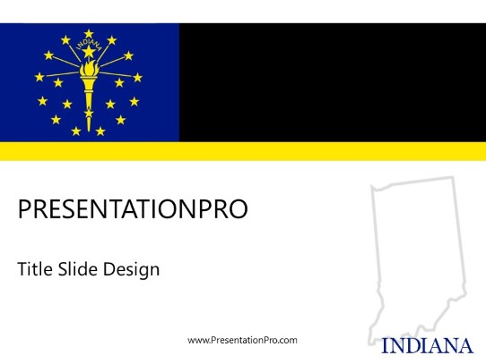 Indiana PowerPoint Template title slide design