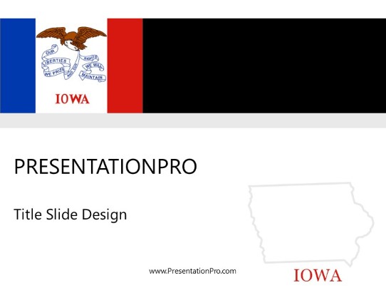 Iowa PowerPoint Template title slide design