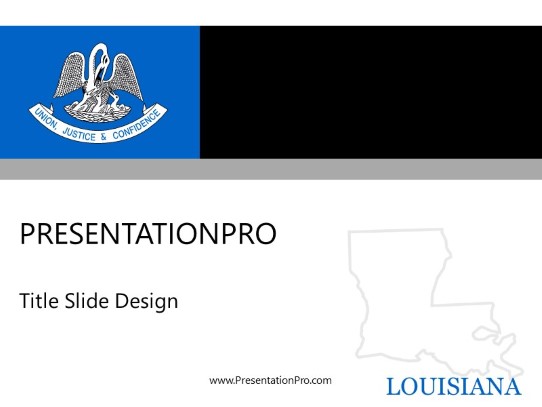 Louisiana PowerPoint Template title slide design