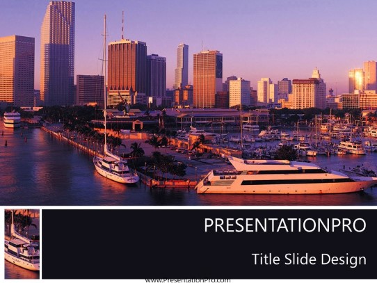 Miami PowerPoint Template title slide design