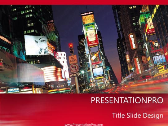 Ny03 PowerPoint Template title slide design
