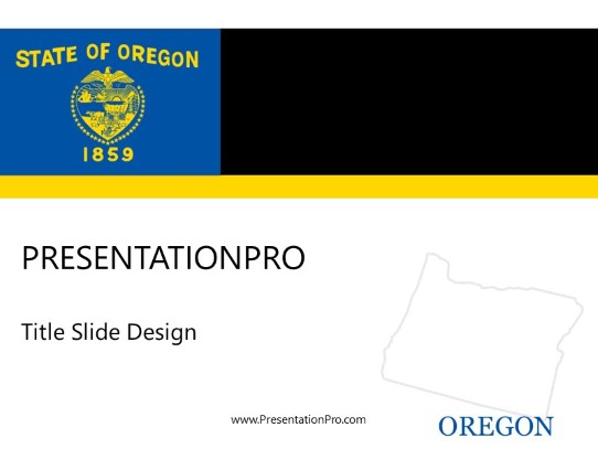 Oregon PowerPoint Template title slide design