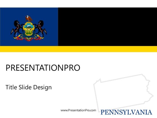 Pennsylvania PowerPoint Template title slide design