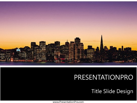 Sanfran02 PowerPoint Template title slide design