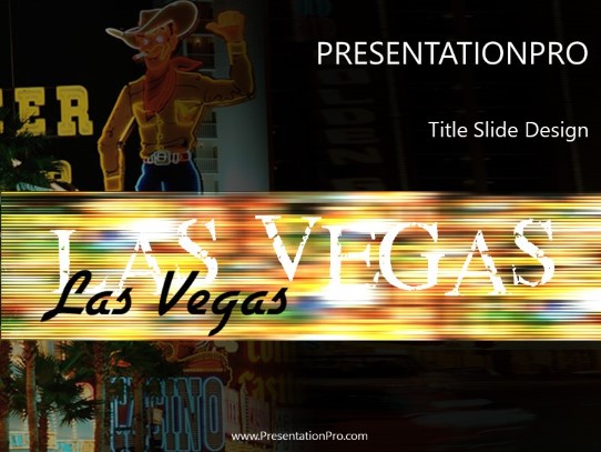 Vegas PowerPoint Template title slide design