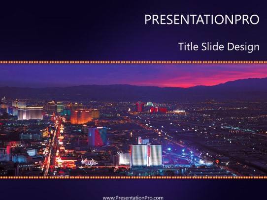 Vegas02 PowerPoint Template title slide design