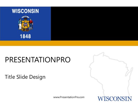 Wisconsin PowerPoint Template title slide design