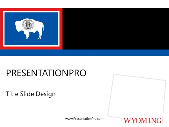 Wyoming PowerPoint Template title slide design