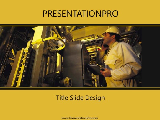 Check It Gold PowerPoint Template title slide design