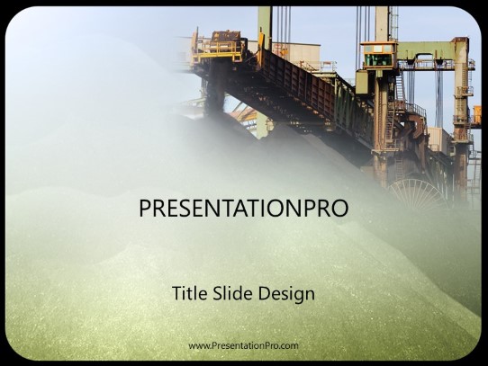 Coal Conveyor Belt PowerPoint Template title slide design