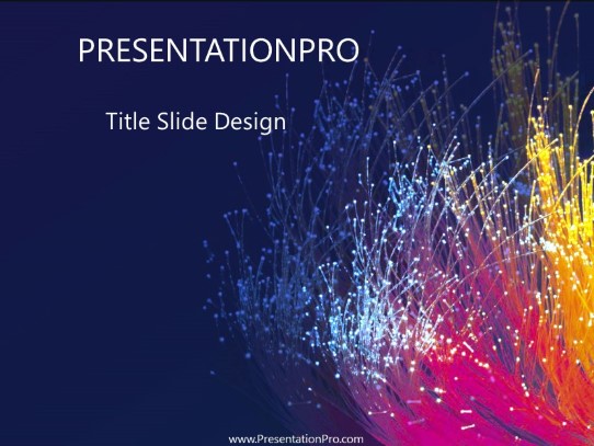 Curved Optics PowerPoint Template title slide design