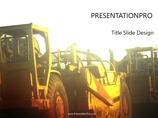 Tractor Glow PowerPoint Template title slide design