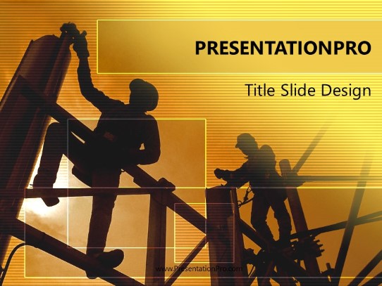 Workers PowerPoint Template title slide design