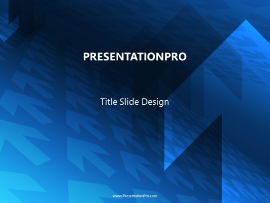 Arrow Blue PowerPoint Template title slide design