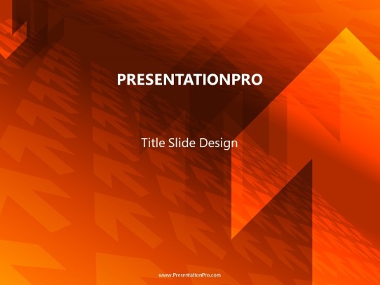 Arrow Fire PowerPoint Template title slide design