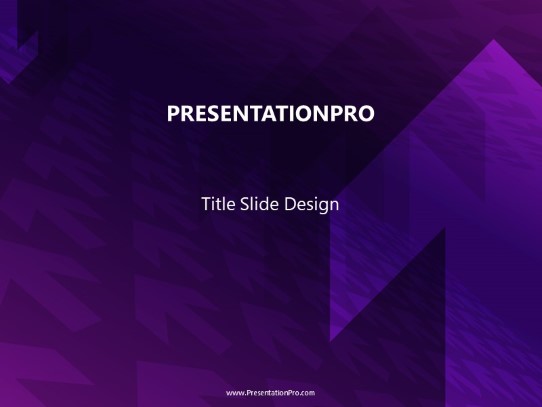 Arrow Midnight PowerPoint Template title slide design
