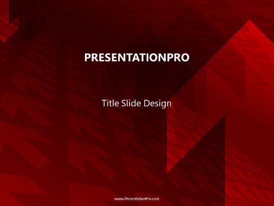 Arrow Red PowerPoint Template title slide design
