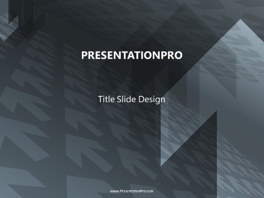 Arrow Silver PowerPoint Template title slide design