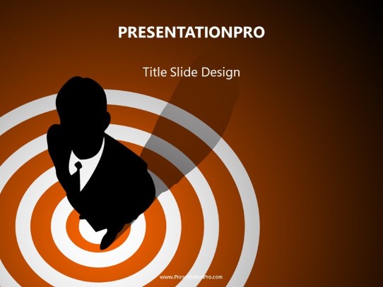 Bullseye Orange PowerPoint Template title slide design