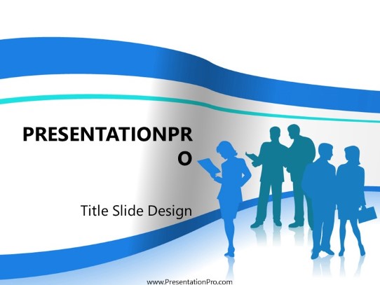Business 03 Blue PowerPoint Template title slide design