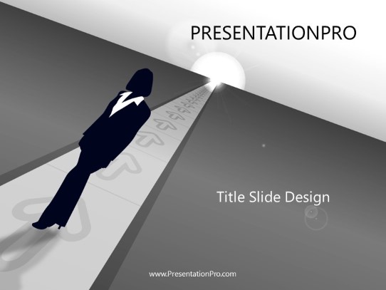Business 04 Gray PowerPoint Template title slide design