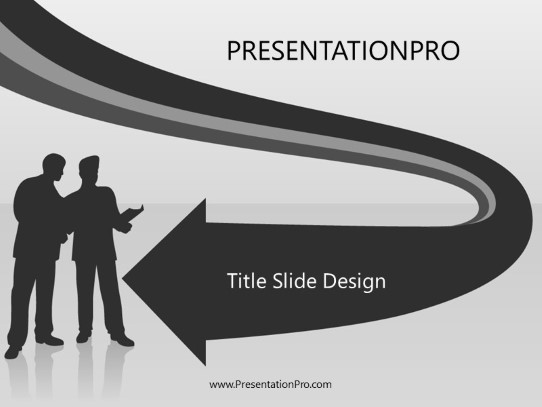 Business 05 Gray PowerPoint Template title slide design
