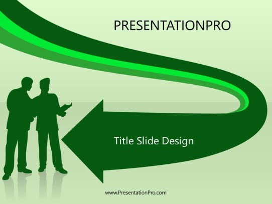 Business 05 Green PowerPoint Template title slide design