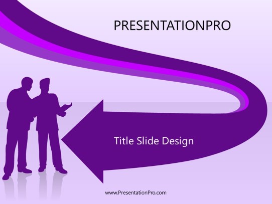 Business 05 Purple PowerPoint Template title slide design