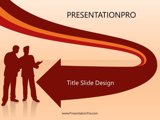 Business 05 Red PowerPoint Template title slide design