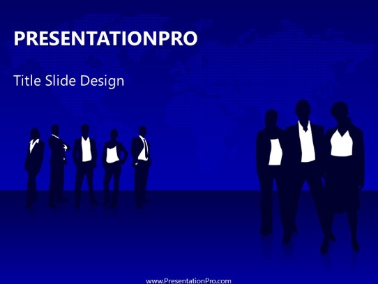Business 06 Blue PowerPoint Template title slide design