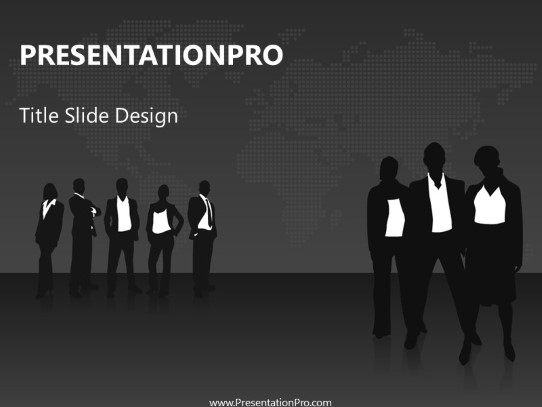 Business 06 Gray PowerPoint Template title slide design