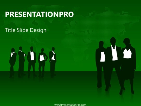 Business 06 Green PowerPoint Template title slide design