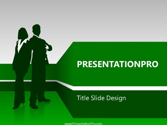 Business 07 Green PowerPoint Template title slide design