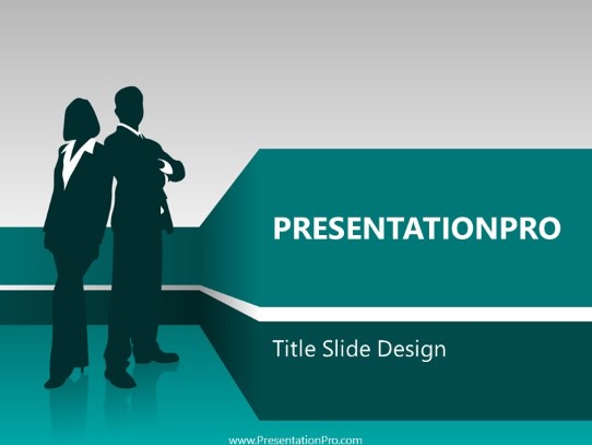 Business 07 Teal PowerPoint Template title slide design