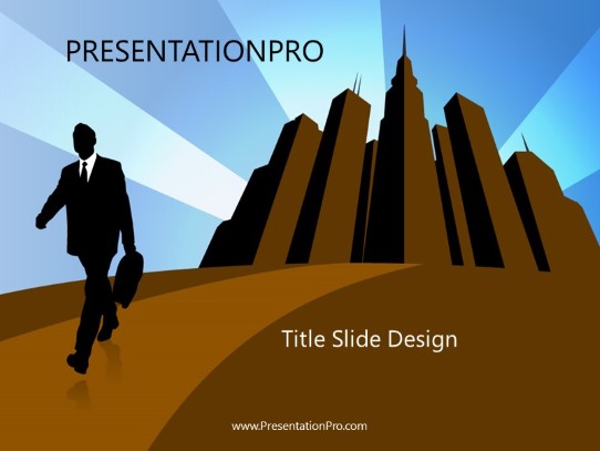 Business 08 Brown PowerPoint Template title slide design