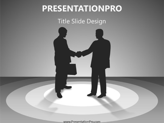Business 10 Gray PowerPoint Template title slide design