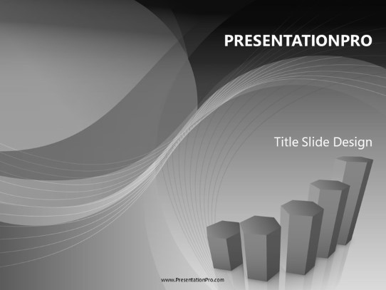 Graph Gray PowerPoint Template title slide design