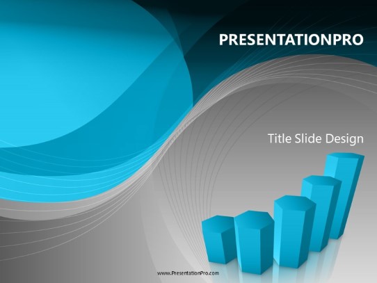 Graph Teal PowerPoint Template title slide design