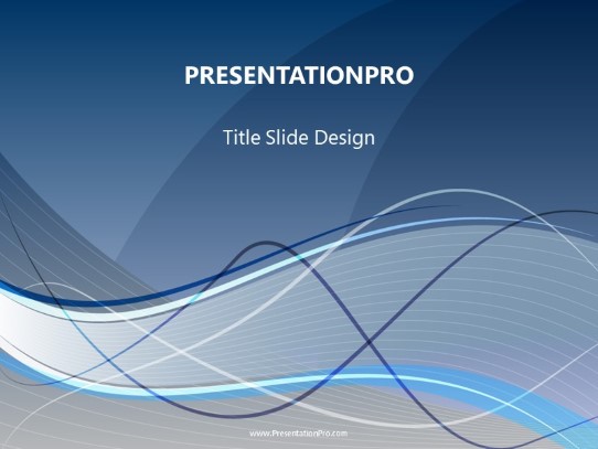 Swoosh Blue PowerPoint Template title slide design