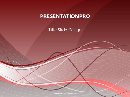 Swoosh Red PowerPoint Template title slide design