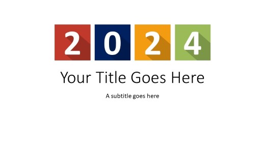 2024 Annual Report White Widescreen PowerPoint Template title slide design